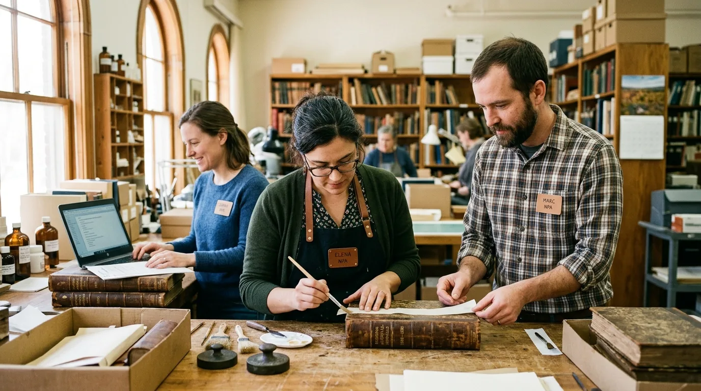 Restauration physique de reliures et papiers anciens