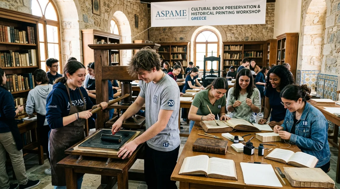 Jeunes élèves et lycéens en atelier d'initiation aux techniques d'archivage